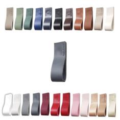 Kit com 08 Puxadores Doken para Móveis Armário Guarda Roupa Gaveta Porta Baús Caixas Bandeja Cesto Tábua - Cor Textura de Couro…