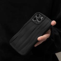 Capa de telefone de silicone macio para iphone 13 14 12 11 pro max x xs xr doces cor capa traseira para iphone 14plus, preto, para iphone 11