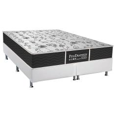 Cama Box Queen: Colchão Molas Probel Prolastic ProDormir Sleep + Base CRC Courano Branco(158x198)