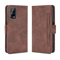 Capa com compartimento para cartão para Oppo Realme V5 5G, capa flip carteira com suporte de couro para Oppo Realme V5 5G, capa magnética retrô para celular, capa carteira com compartimentos para
