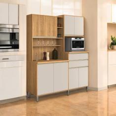 Cozinha Compacta 08 Portas Jasmim Freijó e Off White