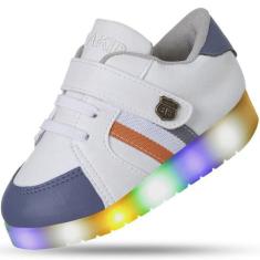 Tênis Infantil Sem Cadarço Masculino Led Confortável Moderno - Beakid,