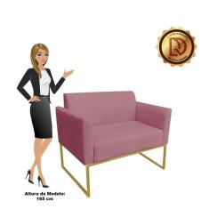 Namoradeira Marisa Suede Rose Dourado