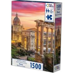 Quebra-Cabeça 1500 peças Roma Ruínas do Forum Pais e Filhos, puzzle