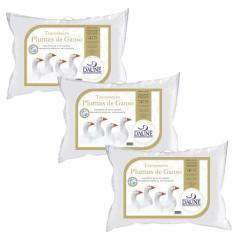 Kit de 3 Travesseiros 100% Plumas Mega Maciez - Daune