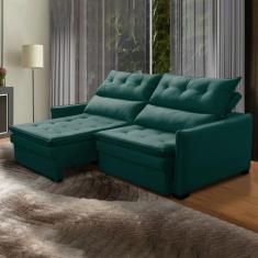 Sofá Retrátil 4 Lugares 200 Cm Legacy Reclinável Mola Bonnel Braço Fin