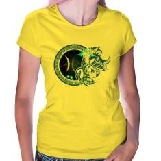 Baby Look Signo Peixes Astrologia - Foca na Moda, Amarelo, GG