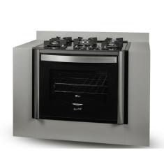 Fogão De Embutir Fischer 5Q TC Gran Cheff Gás Com Dourador 220V