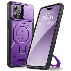 TONGATE Capa magnética para iPhone 15 Pro Max, [compatível com MagSafe] [Suporte invisível] [Capa de proteção para câmera] Capa de telefone militar à prova de choque para 15 Pro Max com vidro