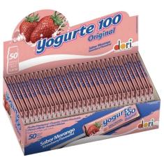 Pirulito Mastigável Yogurte 100 Morango c/ 50u 560g