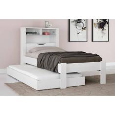 Cama Solteiro Invicta C/Auxiliar Branco - Santos Andirá