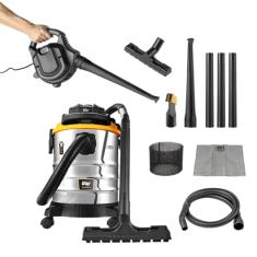 WAP Aspirador de Pó e Água Barril GTW INOX 25, Compacto, 25 Litros, com Filtro Lavável, 185mbar 2000W 127V