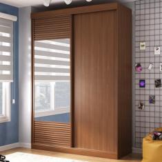 Guarda Roupa Infantil 2 Portas 1 Porta com Espelho Samambaia Teen Cabe