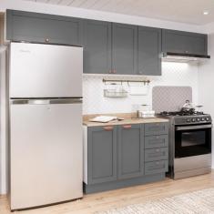 Cozinha Modulada 4 Peças com 3 Aéreos e Balcão 120cm Arizona CabeCasa 