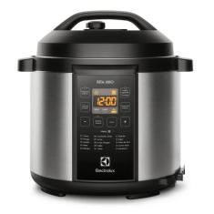 Panela pressão elétrica Electrolux digital capacidade 6L silenciosa segura 10 travas segurança 15 receitas pré-programadas 3 níveis pressão PCC20 inox preto 127v por Rita Lobo