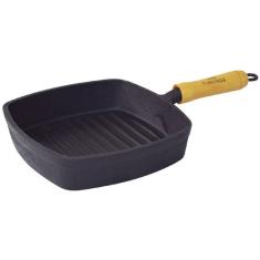 Frigideira De Ferro Fundido Frisada - Medidas 22x22cm