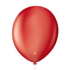 Balões São Roque Uniq Nº 16 Redondo C/10Un Vermelho Intenso