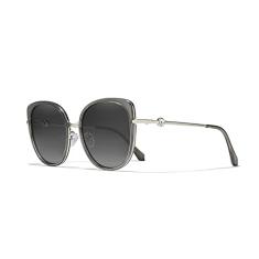Design Moda Polarizado Óculos de Sol Feminino Óculos de Sol Feminino Proteção UV400 Óculos Olho de Gato, cinza claro, tamanho único