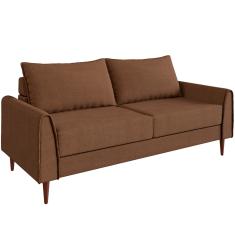 Sofá Bienna 2 Braços 2 Assentos Sofá Go - Marrom