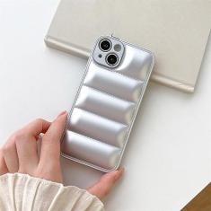 Capa de telefone de couro de silicone macio de luxo para iPhone 14 13 12 11 Pro Max 7 8 Plus X XR XS Max SE 2022 Capa de proteção de lente de câmera, prata, para iPhone 8 Plus