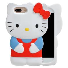 MONEHOYSY Capa de desenho animado para iPhone 6/7/8/SE 2020, moda fofa 3D fofa gatinha kawaii silicone macio animal protetor gel à prova de choque capa traseira de gel à prova de choque para crianças