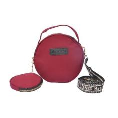 BOLSA FEMININA TRANSVERSAL REDONDA MAIS PORTA MOEDA-Feminino