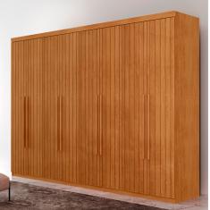 Guarda Roupa Casal Marrocos MDF 8 Portas 4 Gavetas Moderna Mobília - Naturalle
