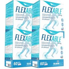 Kit 4 Colágeno Tipo 2 FlexAble Global Suplementos 60 Cápsulas 40mg