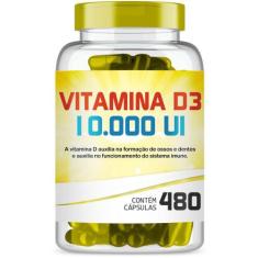 Vitamina D3 10.000Ui Com 480 Cápsulas - Extra Formulas