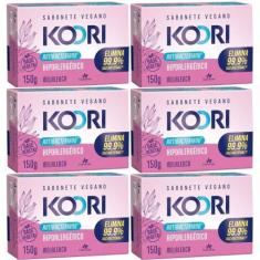 6 Sabonete Vegetal Koori Antibac Hipoalergenico 150g Davene