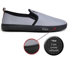 Tenis Masculino Slip On Iate Polo Casual Classic 37 AO 46 - RM, Cinza,