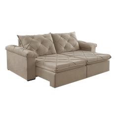 Sofá Retrátil 4 Lugares 262cm Astor 2137 Bege