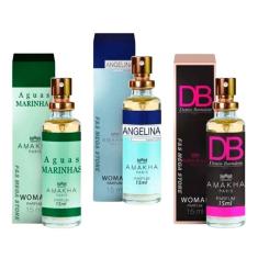 Kit 3 Perfume Feminino Amakha Aguas Marinhas Angelina Db