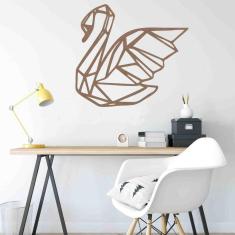 Quadro Decorativo Adorno Cisne 3Mm Vazado - Mdf