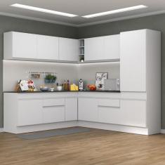 Armário Cozinha Completa de Canto Veneza Multimóveis V2101, Branco