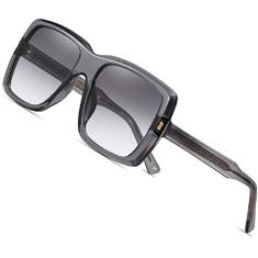 Óculos Aofly AF8330 quadrado óculos de sol feminino marca de luxo design moda oversized driving shades feminino senhoras óculos de sol zonnebril dames (Cinza)