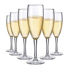 Jogo de Taças Para Champagne Bourbon de Vidro 150ml 6 Pcs - Ruvolo