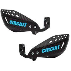 Circuit Equipment - Par Protetor de Mão Vector Universal para Motos e Bicicletas - Nylon Resistente com Design Confortável - Durabilidade e Estilo - Carbono/Azul Tm