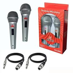 kit 2 Microfones Dinâmico Profissional C/Fio Importado