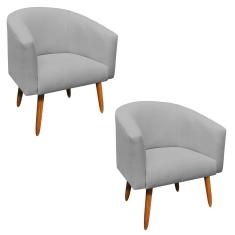 Kit 02 Poltronas Stella Linho Grafite A26