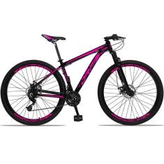 Bicicleta 29 Drais 24 Marchas Freio a Disco MTB Aluminio Suspensão Dianteira