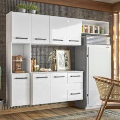 Armário Cozinha Suspensa 7 Portas 2 Gavetas Juliete