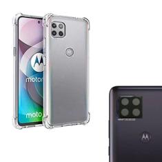 Kit Capa Anti Shock Com Bordas Anti Queda Compatível Moto G 5G + Película Câmera 3d