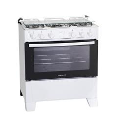 Fogão 5 Bocas Mônaco Plus com Forno Atlas Branco