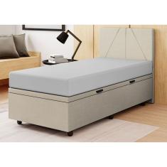 Base Cama Baú Solteiro Linho SkyBox