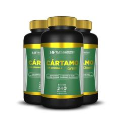 3X Cartamo Com Vitamina E 240 Capsulas Hf Suplementos - HF Suplements