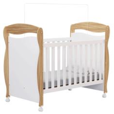 Berço Peroba Junior  Americano  Branco com Amêndoa  Infantil