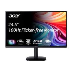 Acer Monitor de escritório KB252Q E0bi 62.2 cm IPS Full HD (1920 x 1080) Zero-Frame Gaming Office Tecnologia AMD FreeSync até 100Hz Atualização de 1ms (VRB) Portas HDMI e VGA de baixa luz azul