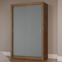 Guarda-Roupa Solteiro 2 Portas de Correr Rustic/Cinza Milano Madesa