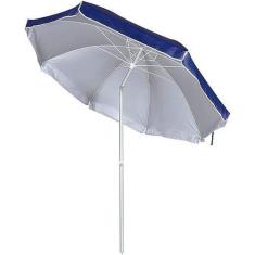 Guarda Sol 2,6 Metros Alumínio Articulado Grande Azul - Mor